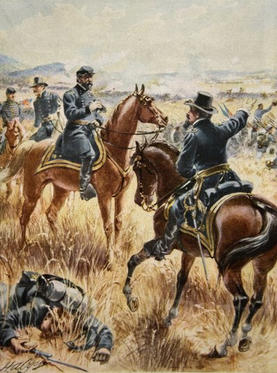 Major General George Meade at the battle of Gettysburg on July 2nd 1863 by Henry Alexander Ogden